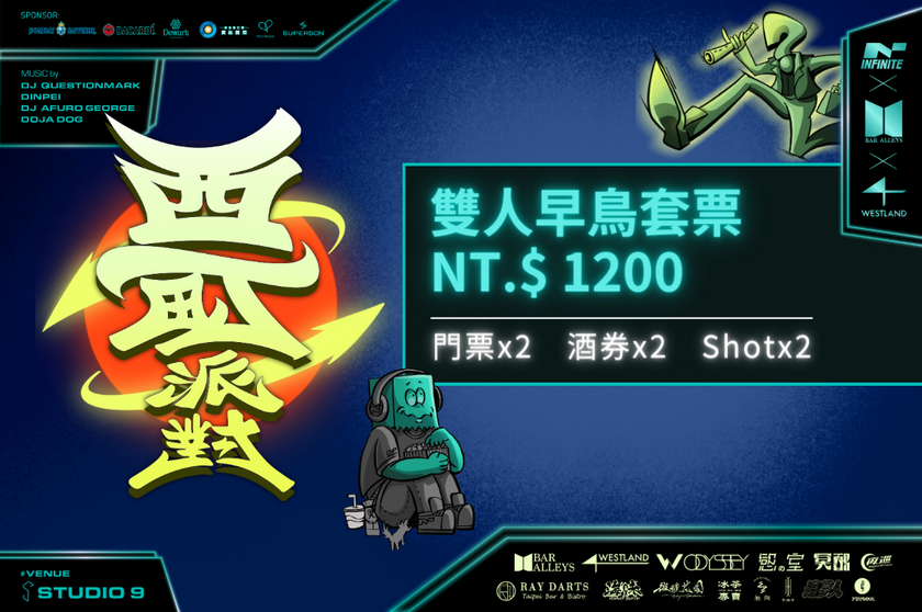 雙人早鳥套票 NT$1200